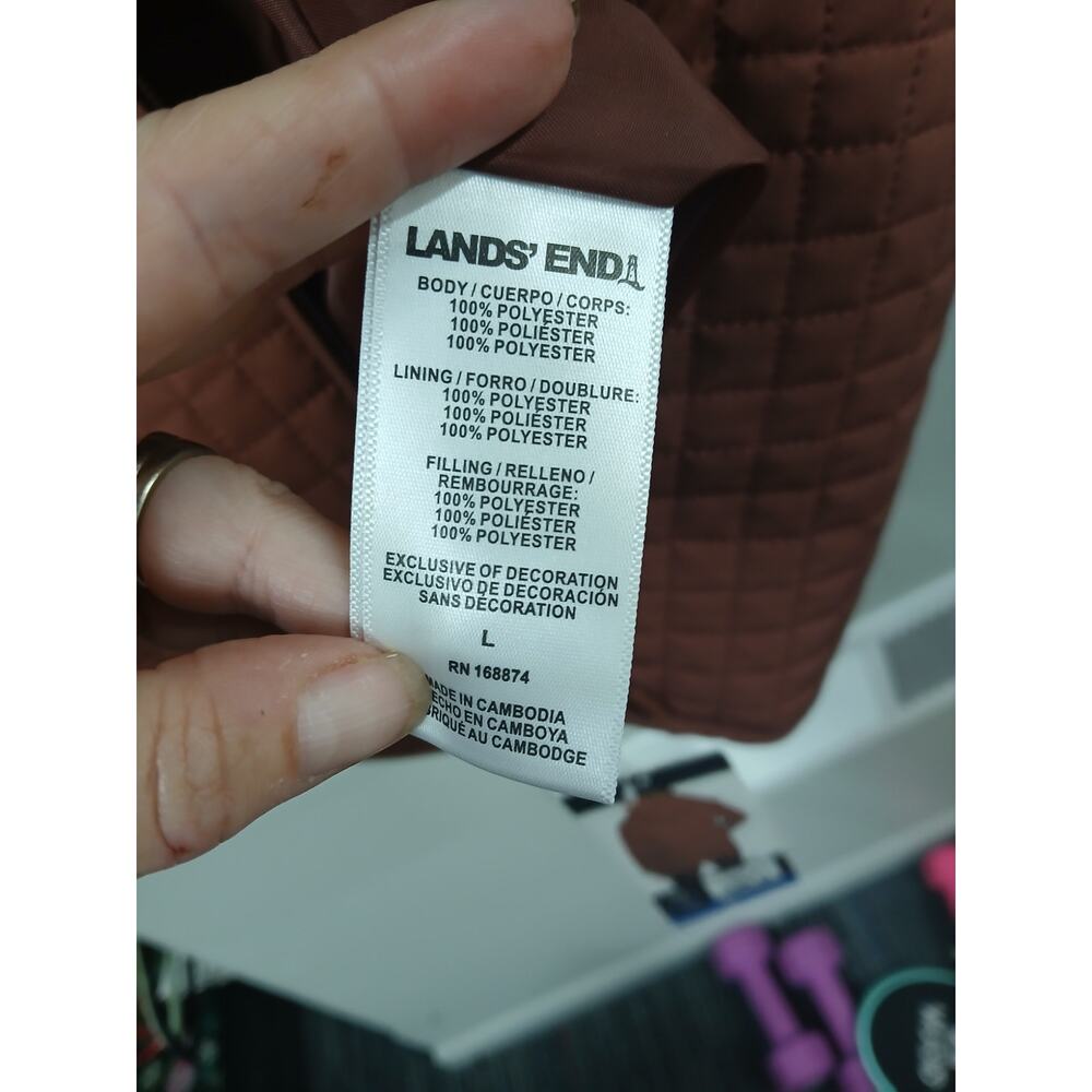 Lands' End Women's Quilted Jacket LG - Picture 10 of 10
